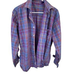 Alan Flusser Multicolor Plaid Button Down – Size L